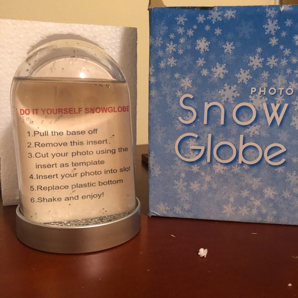 Snow globe picture frame